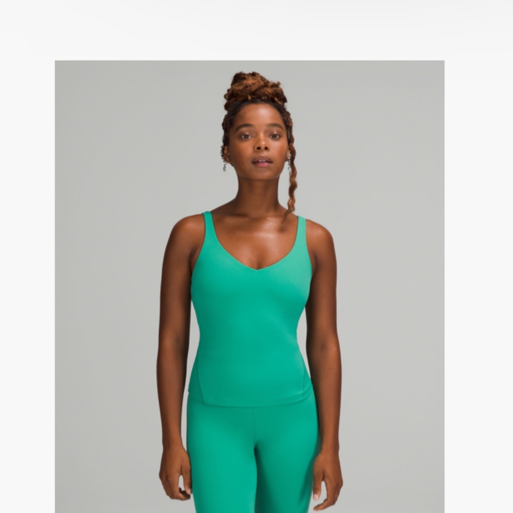 Lululemon align waist length tank in Maldives green